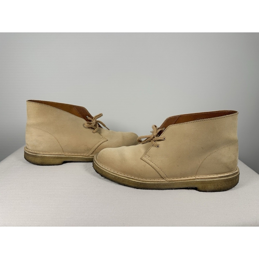 Clarks‎ Originals Mens Desert Boot Sand Suede Chukka Crepe Sole Tan Size 9 - Picture 4 of 12